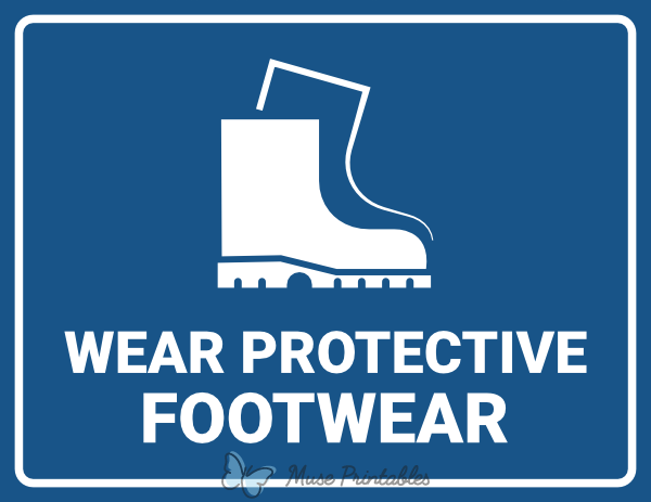 Wear Protective Footwear Sign