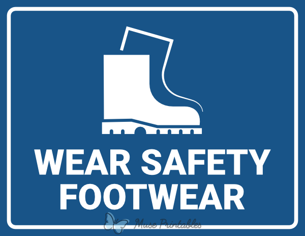 Wear Safety Footwear Sign