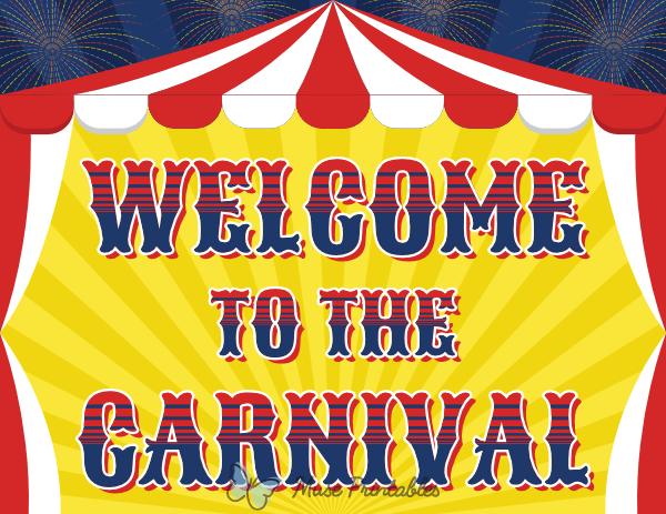 Welcome to the Carnival Sign