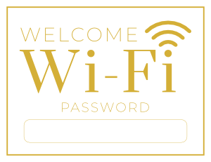 Welcome Wifi Password Sign