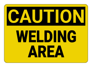 Welding Area Caution Sign