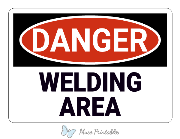 Welding Area Danger Sign