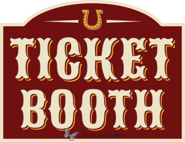 Western Ticket Booth Sign