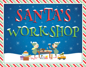 Whimsical Santa's Workshop Sign