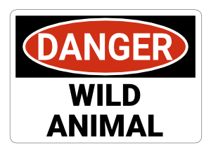 Wild Animal Danger Sign