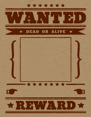 Wild West Wanted Sign