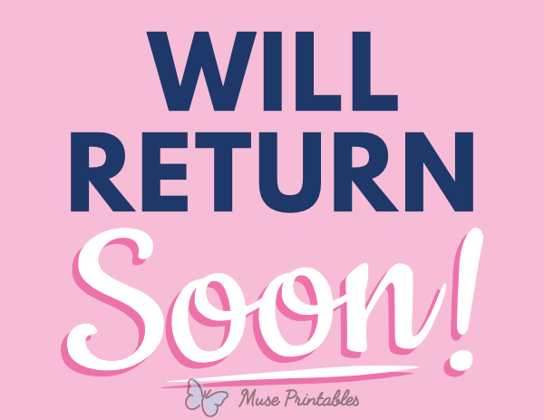 Ceket Doktor Salon Will Be Back Soon Sign Belirti Konu ma Bo luk