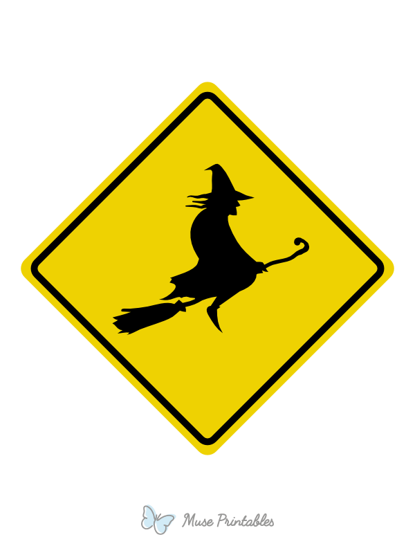 Witch Crossing Sign