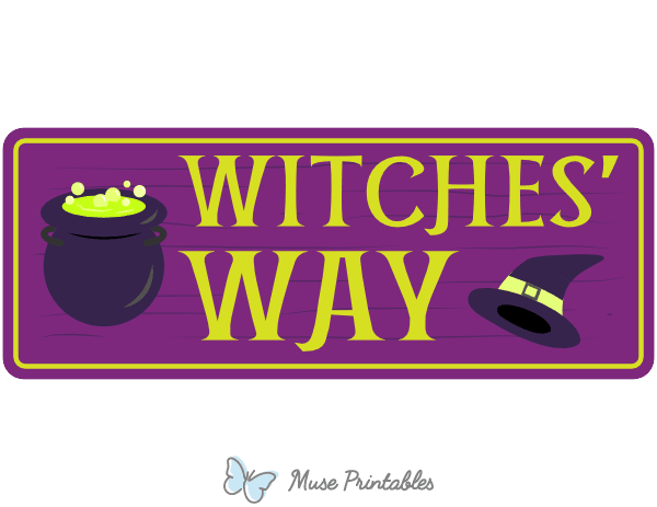 Witches Way Street Sign