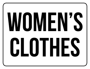 Women's Clothes Yard Sale Sign