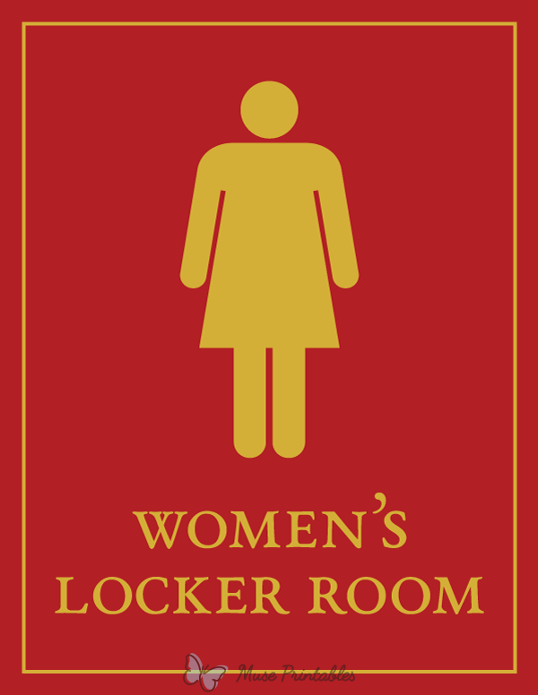 Womens Locker Room Sign