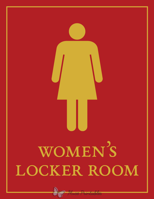 Printable Womens Locker Room Sign
