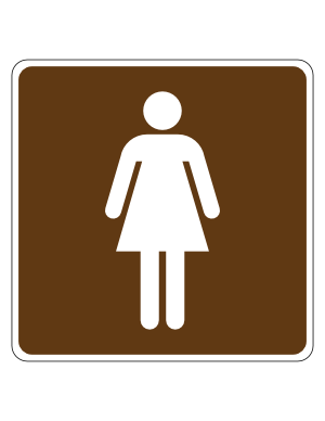 Womens Restroom Campground Sign