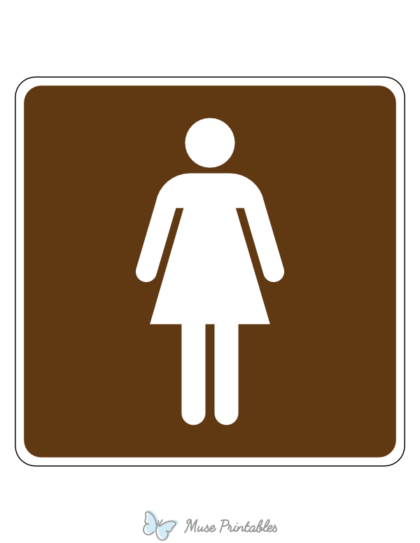 Womens Restroom Campground Sign