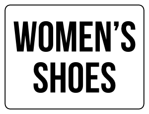 Women's Shoes Yard Sale Sign