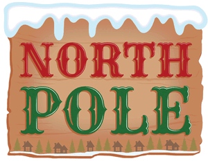Wooden North Pole Sign