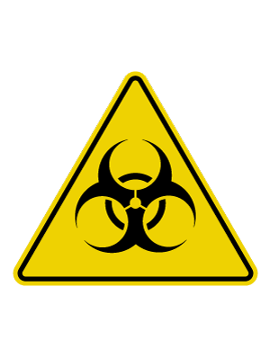 Yellow Biohazard Sign