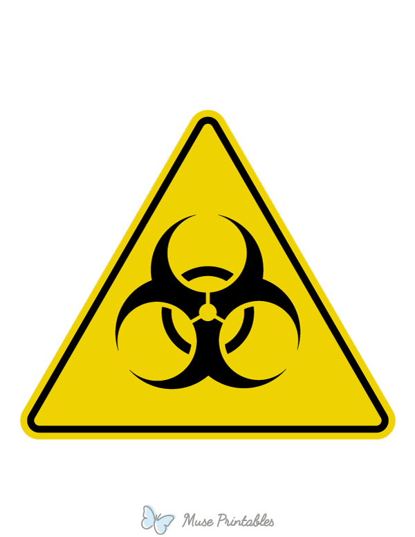 Yellow Biohazard Sign