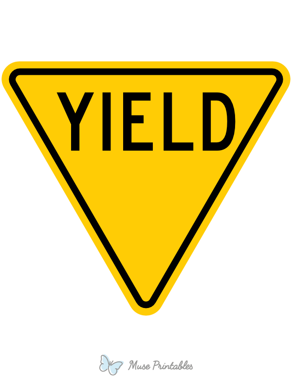Yellow Yield Sign