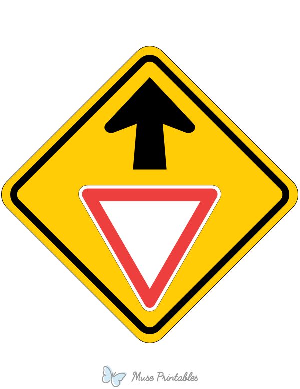 Yield Sign Ahead Sign