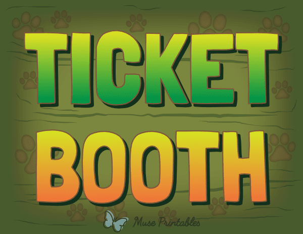 Zoo Ticket Booth Sign