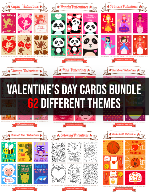 Valentine's Day Cards Bundle