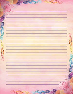 Abstract Floral Stationery