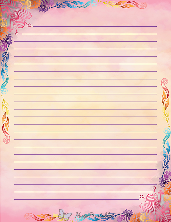 Abstract Floral Stationery