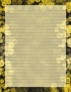 Black and Gold Bokeh Stationery