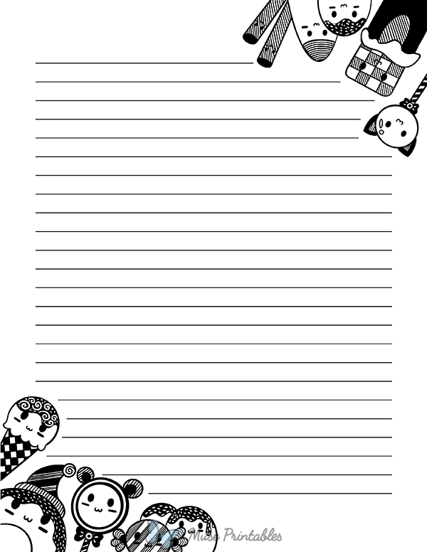Free printable kawaii/cute memo  Free printable stationery paper
