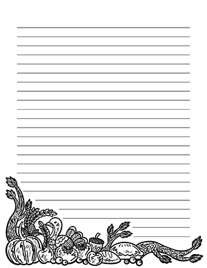 Black and White Thanksgiving Stationery