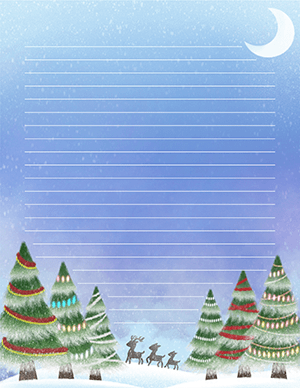 Christmas Forest Stationery