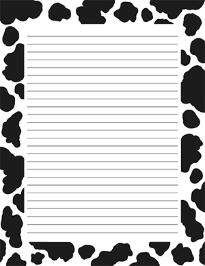 Cow Print Stationery