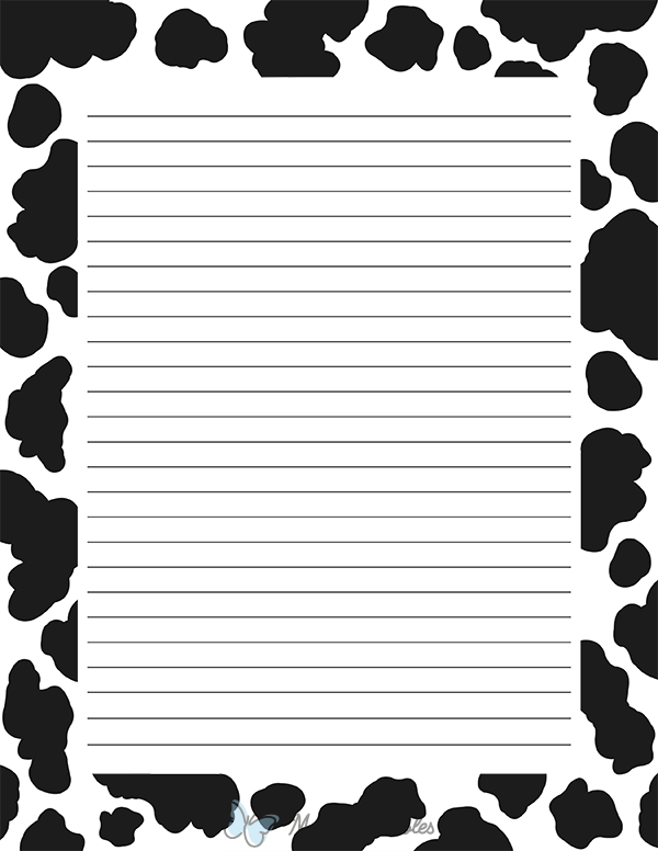 Cow Print Stationery
