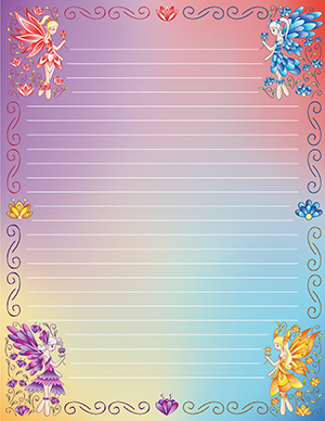 Fairies And Flowers Stationery