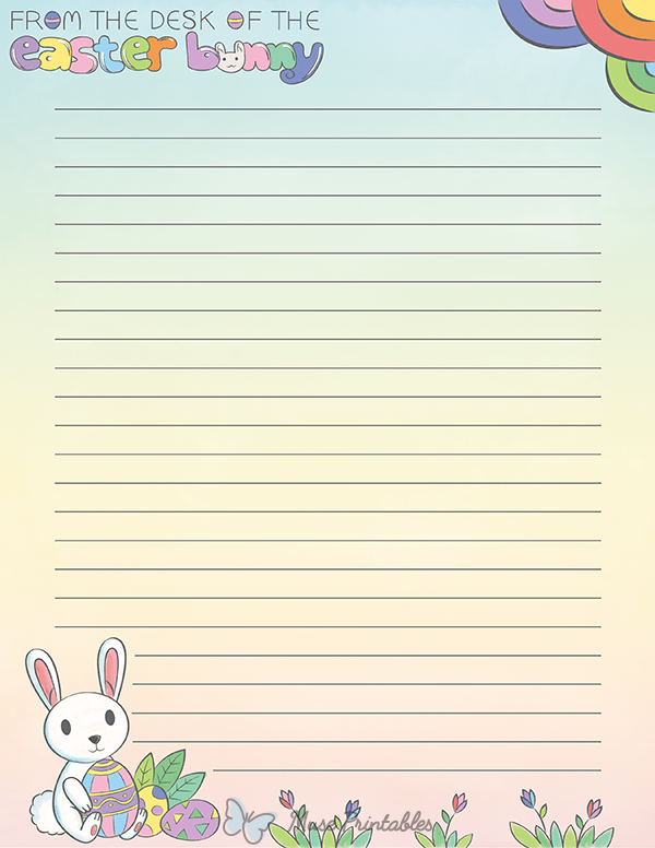 From the Desk of The Easter Bunny Stationery