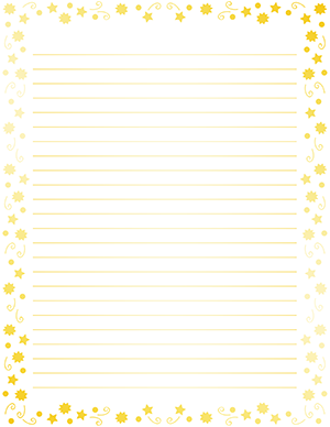 Gold And White Confetti Stationery