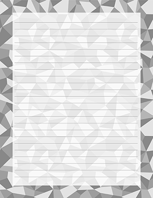 Gray Polygonal Stationery