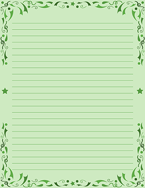 Green Confetti Stationery