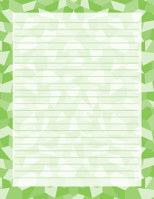 Green Polygonal Stationery