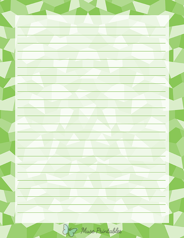 Green Polygonal Stationery