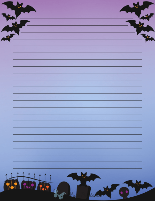 Halloween Bat Stationery