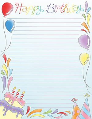 Happy Birthday Stationery