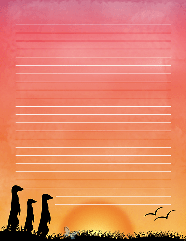 Meerkat Sunset Stationery