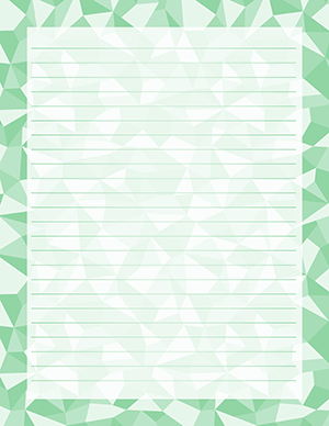 Mint Green Polygonal Stationery