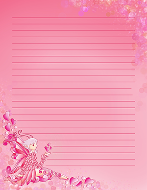Pink Fairy Stationery