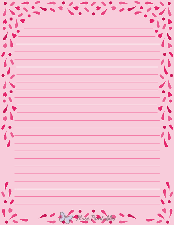 Pink Ornamental Stationery