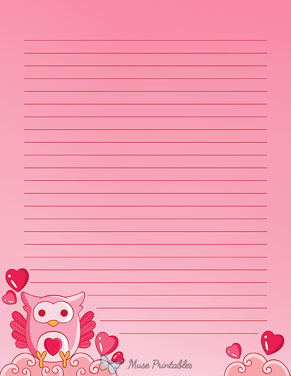 Pink Owl Stationery