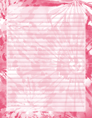 Pink Tie Dye Stationery