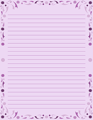 Purple Confetti Stationery